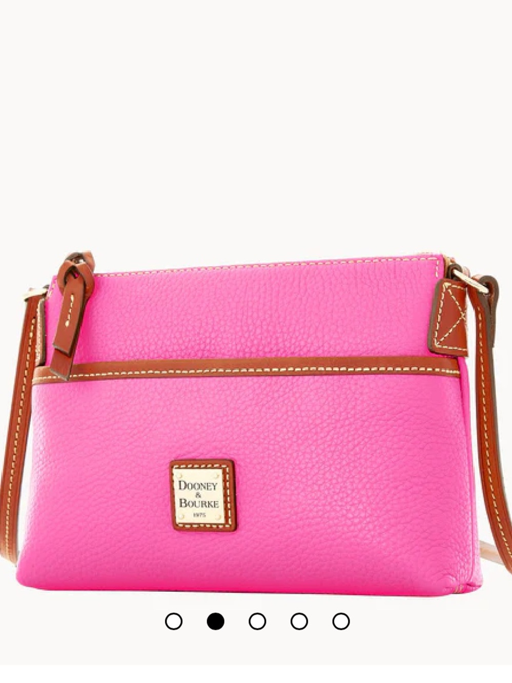 NWT Dooney & Bourke Pebble Grain Ginger Crossbody, NWT, Hot Pink